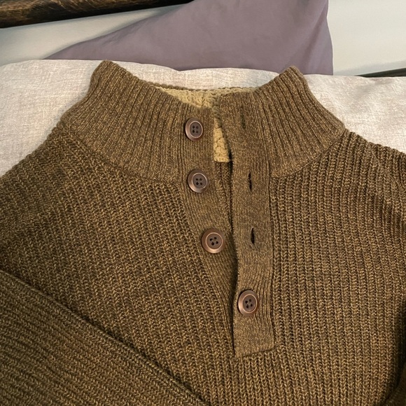 Mens Bass 1/4 button sweater - Picture 2 of 3